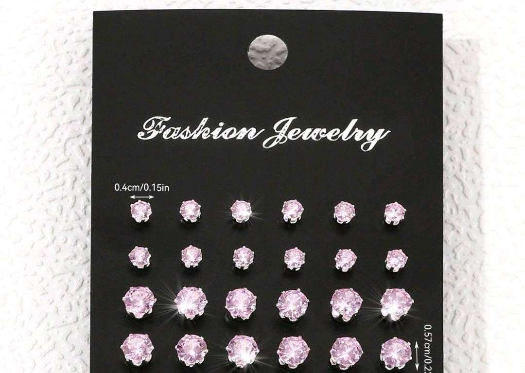 24pc/12 pairs stud earrings