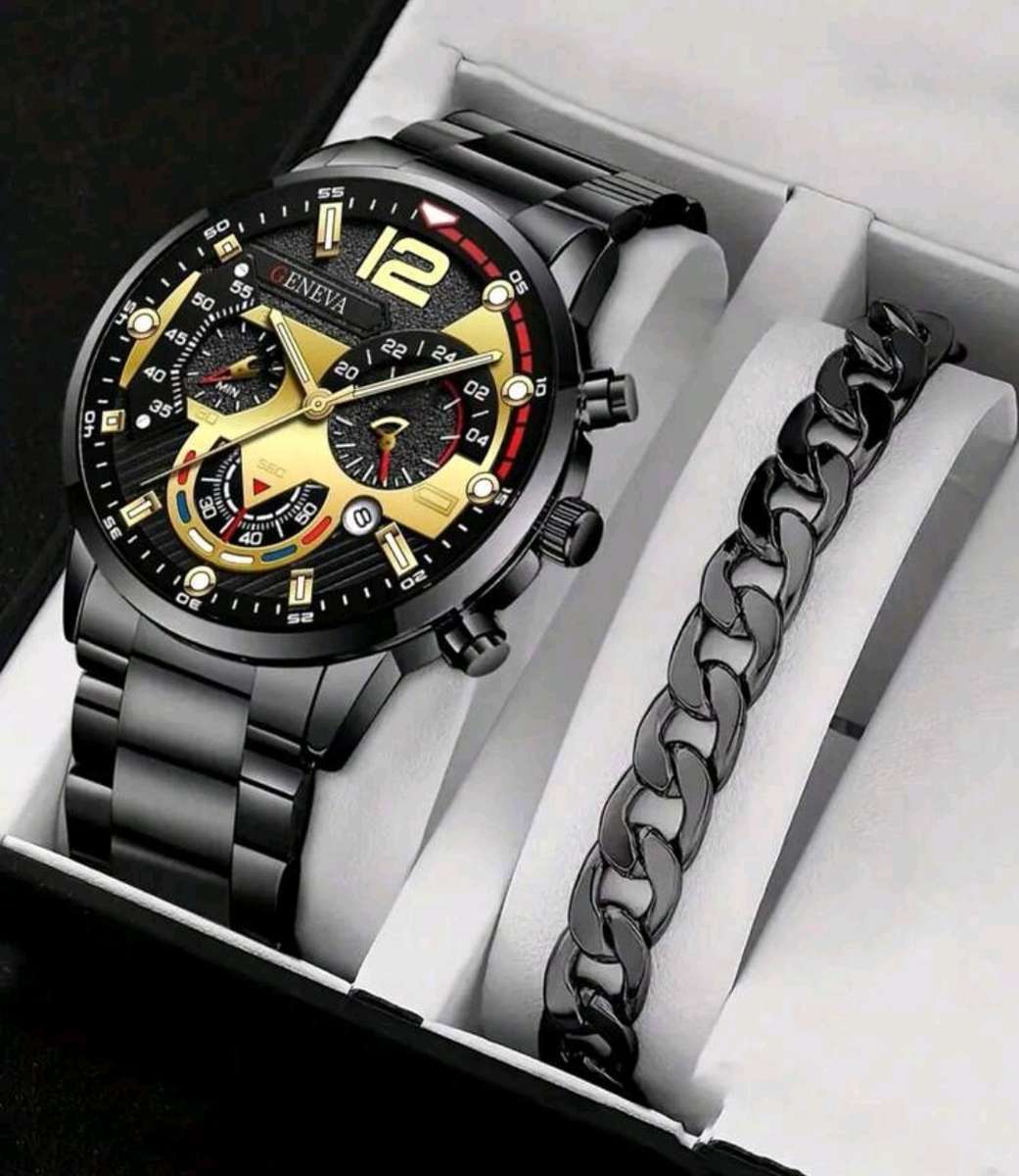 Men's 2pc Quartz Watch set