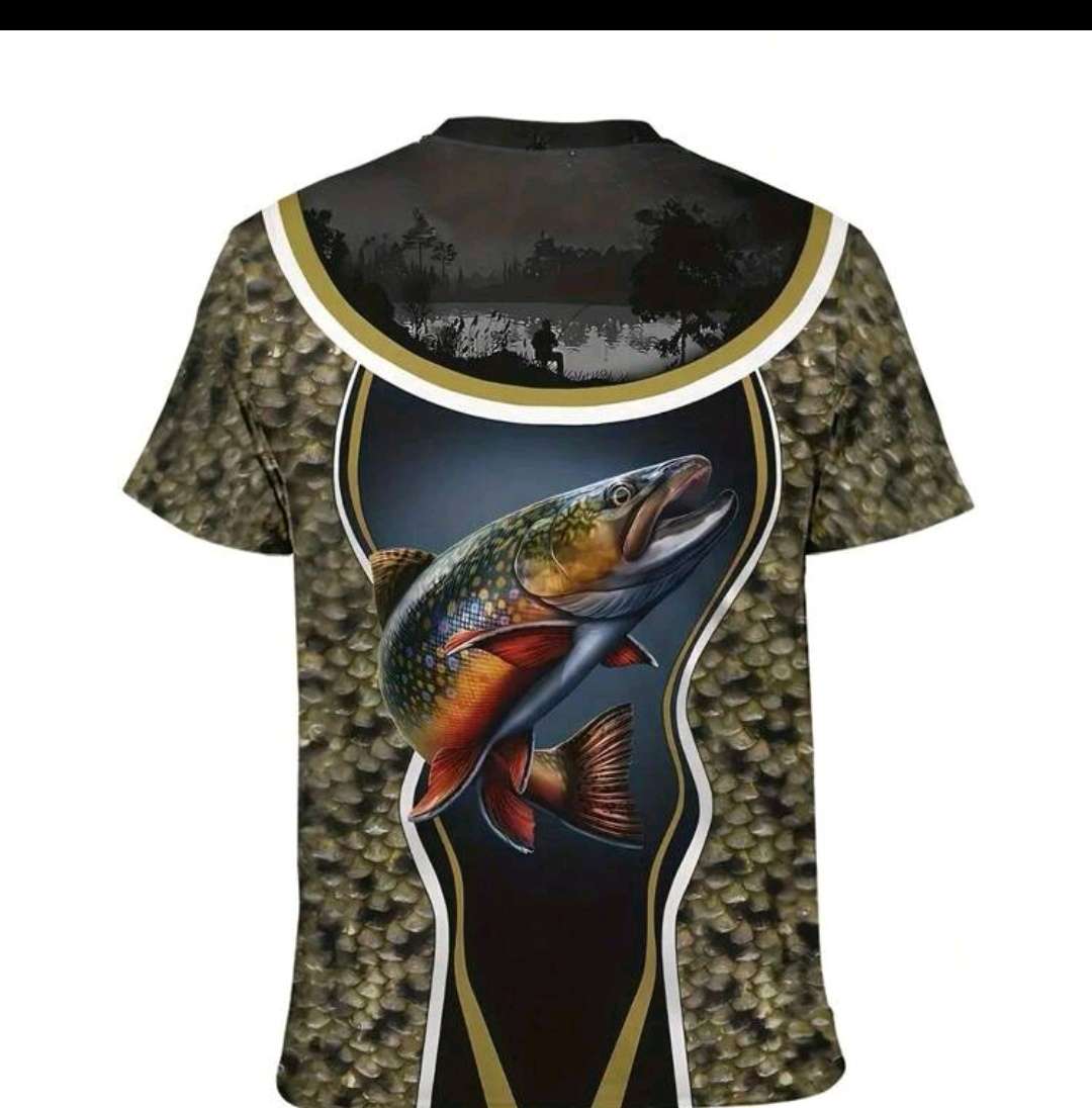Wow amazing luxurious Men's Manfinity 3D printed fishing T Shirts