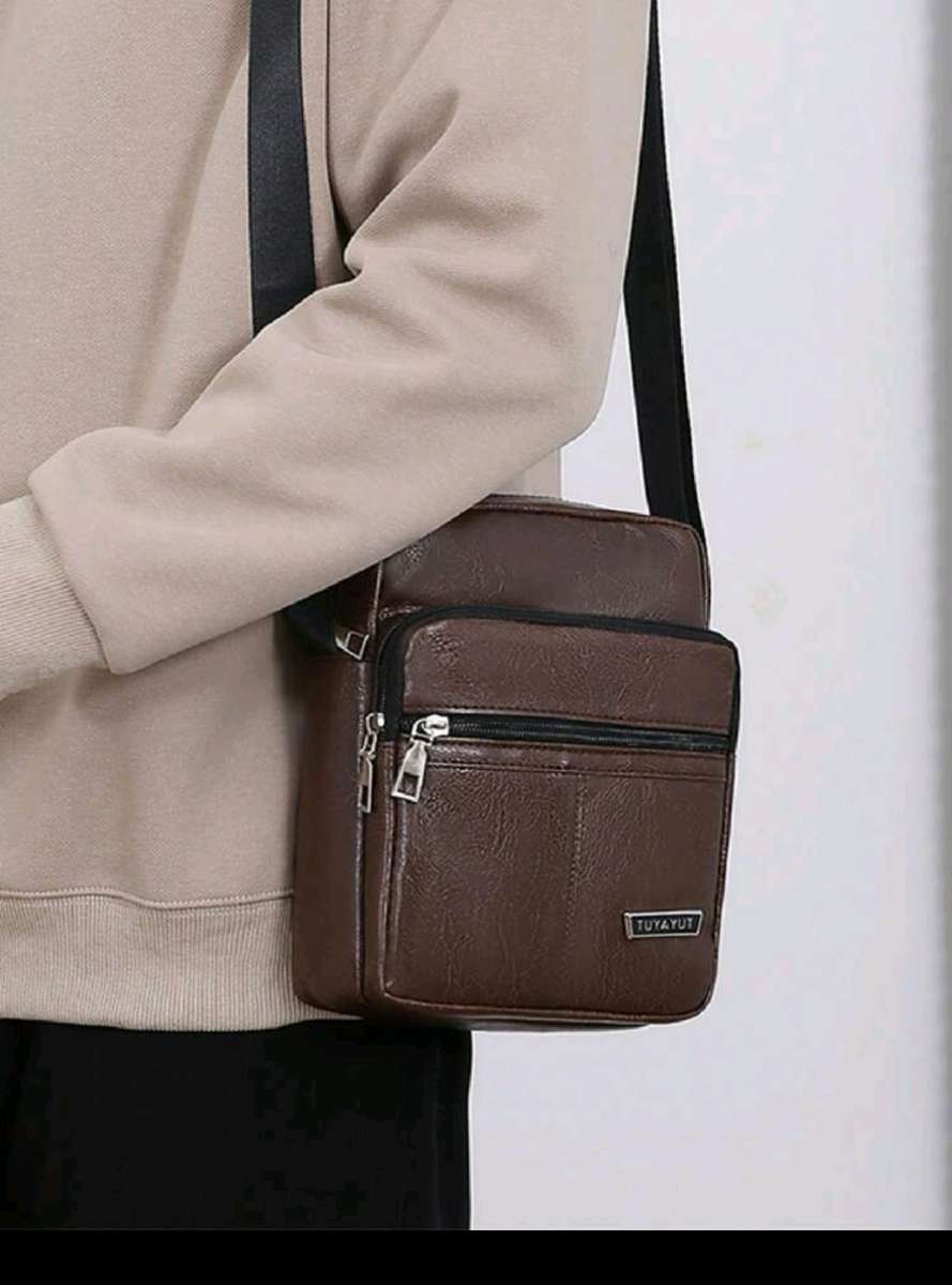Wow amazing luxurious luxurious Men's (P) u leather crossbody bag