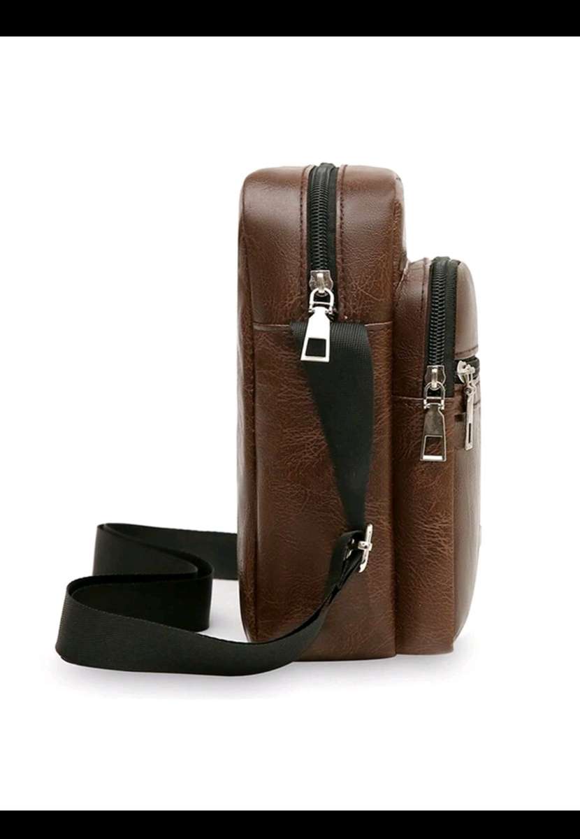 Wow amazing luxurious luxurious Men's (P) u leather crossbody bag