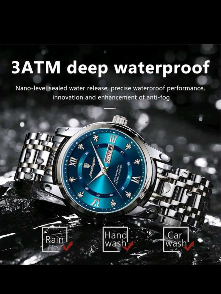 Wow amazing luxurious Men's POEDAGAR waterproof watch