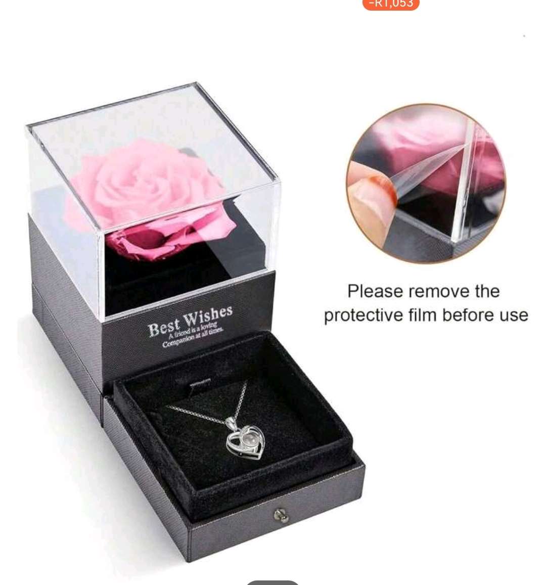 Wow amazing amazing luxurious rose flower gift set wit I love u necklace in 100 Languages.