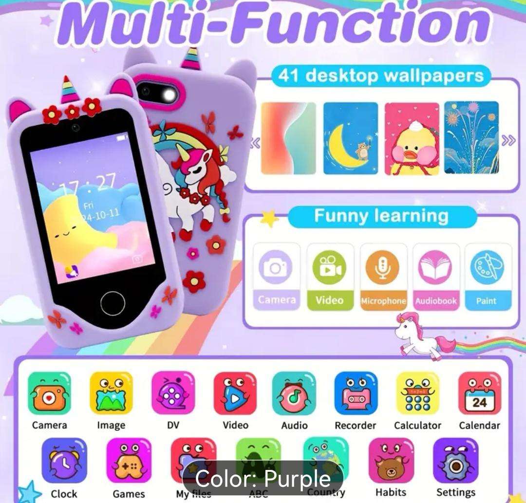 Kids Smart Phone for 3-12 Year Old Boys Girls with dual camera