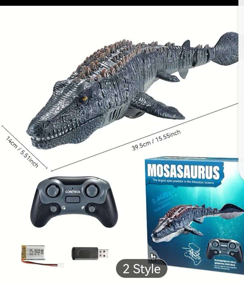 Mosasaurus Dinosaur Toys, Remote Control Water Toy RC Dino with Spray Water