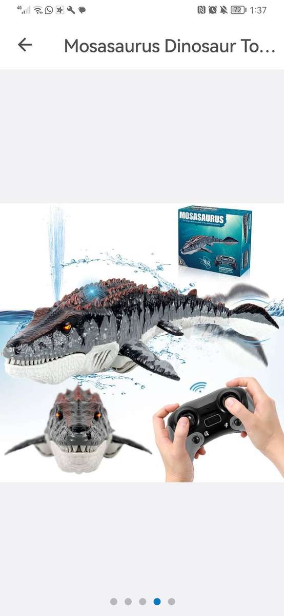 Mosasaurus Dinosaur Toys, Remote Control Water Toy RC Dino with Spray Water