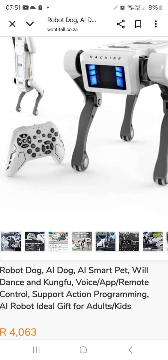 Wow amazing luxurious  al smart intelligent voice commands robot dog