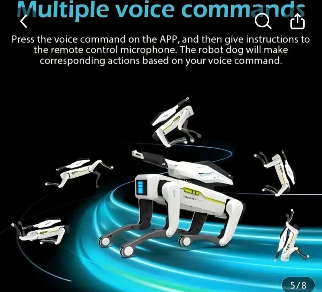 Wow amazing luxurious  al smart intelligent voice commands robot dog
