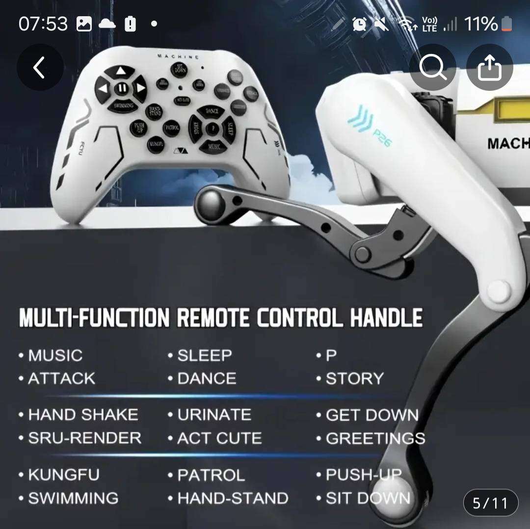 Wow amazing luxurious  al smart intelligent voice commands robot dog