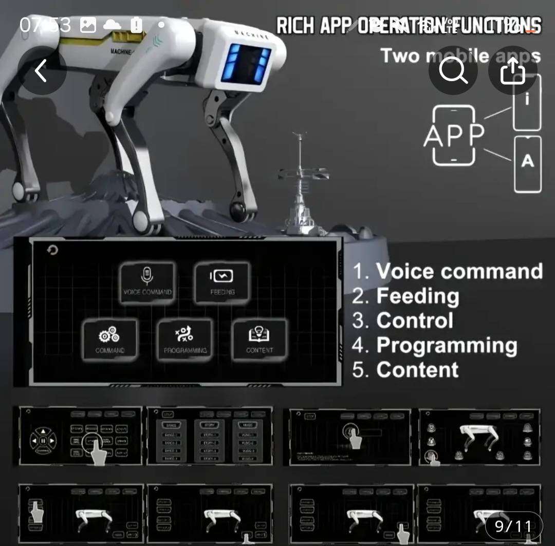 Wow amazing luxurious  al smart intelligent voice commands robot dog