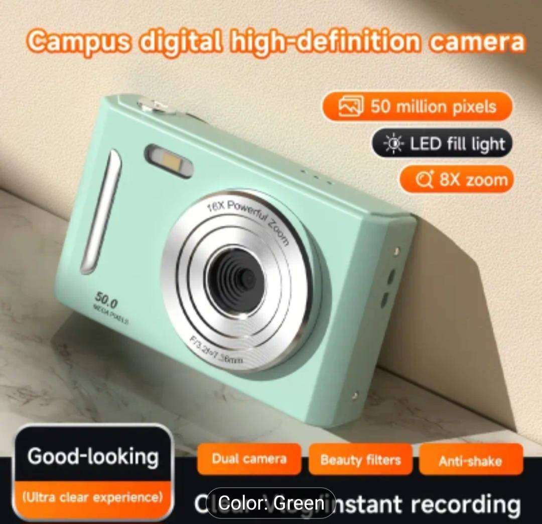 full HD 1080. 50 megapixels camera with 8x zoom