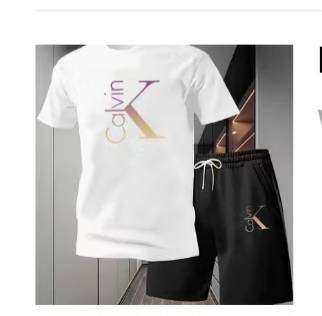 CALVIN KLEIN printing (gym  sports clothing )pants and shirt set