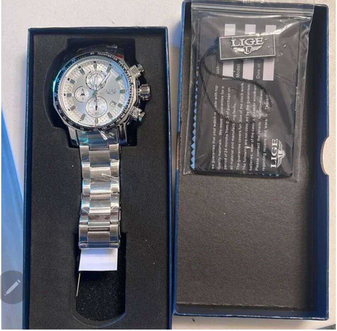 Quartz Men's Watch LIGE9902 Waterproof Luminous Multifunction chronograph watch