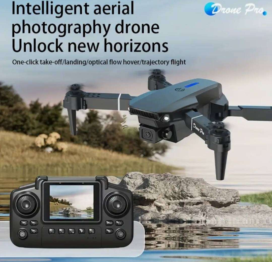 E88 NOVA Drone withE88 drone with Built-in Screen and Dual Camera's - Black
