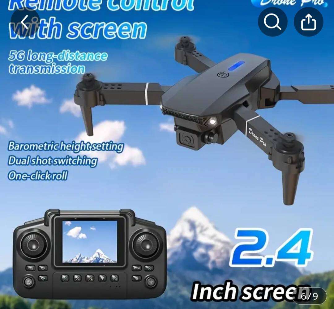 E88 NOVA Drone withE88 drone with Built-in Screen and Dual Camera's - Black