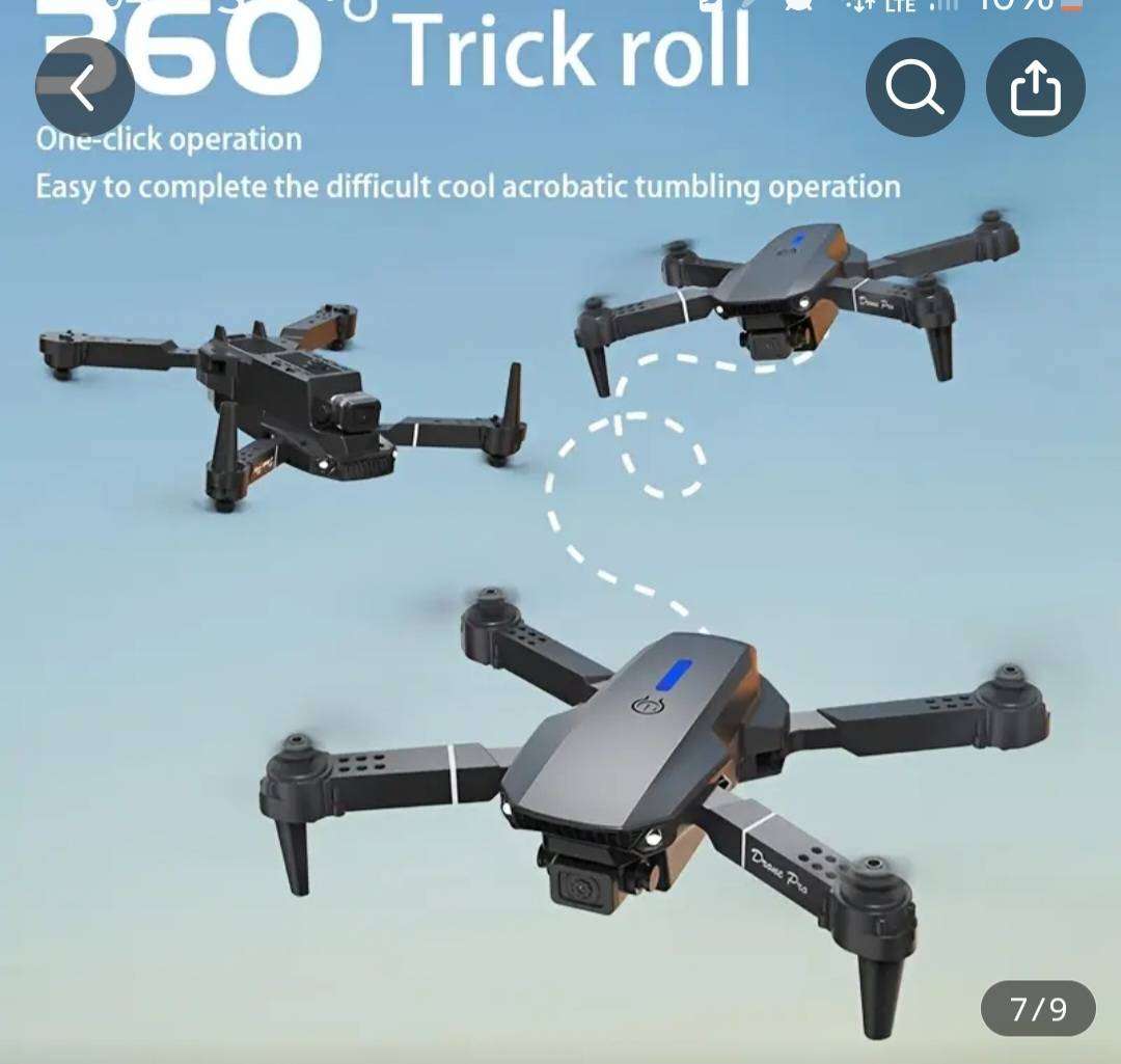 E88 NOVA Drone withE88 drone with Built-in Screen and Dual Camera's - Black