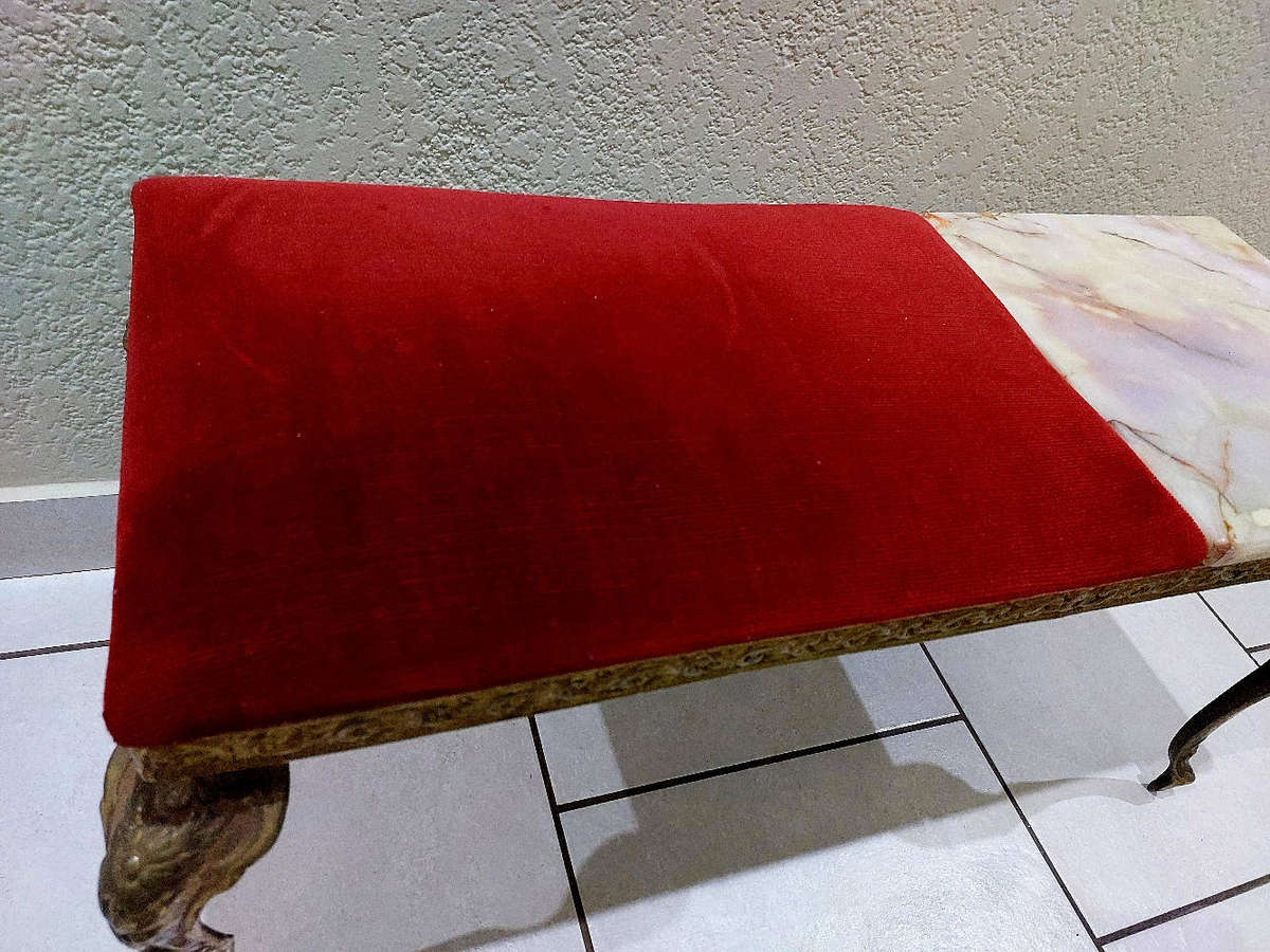 Brass & Marble Telephone Table