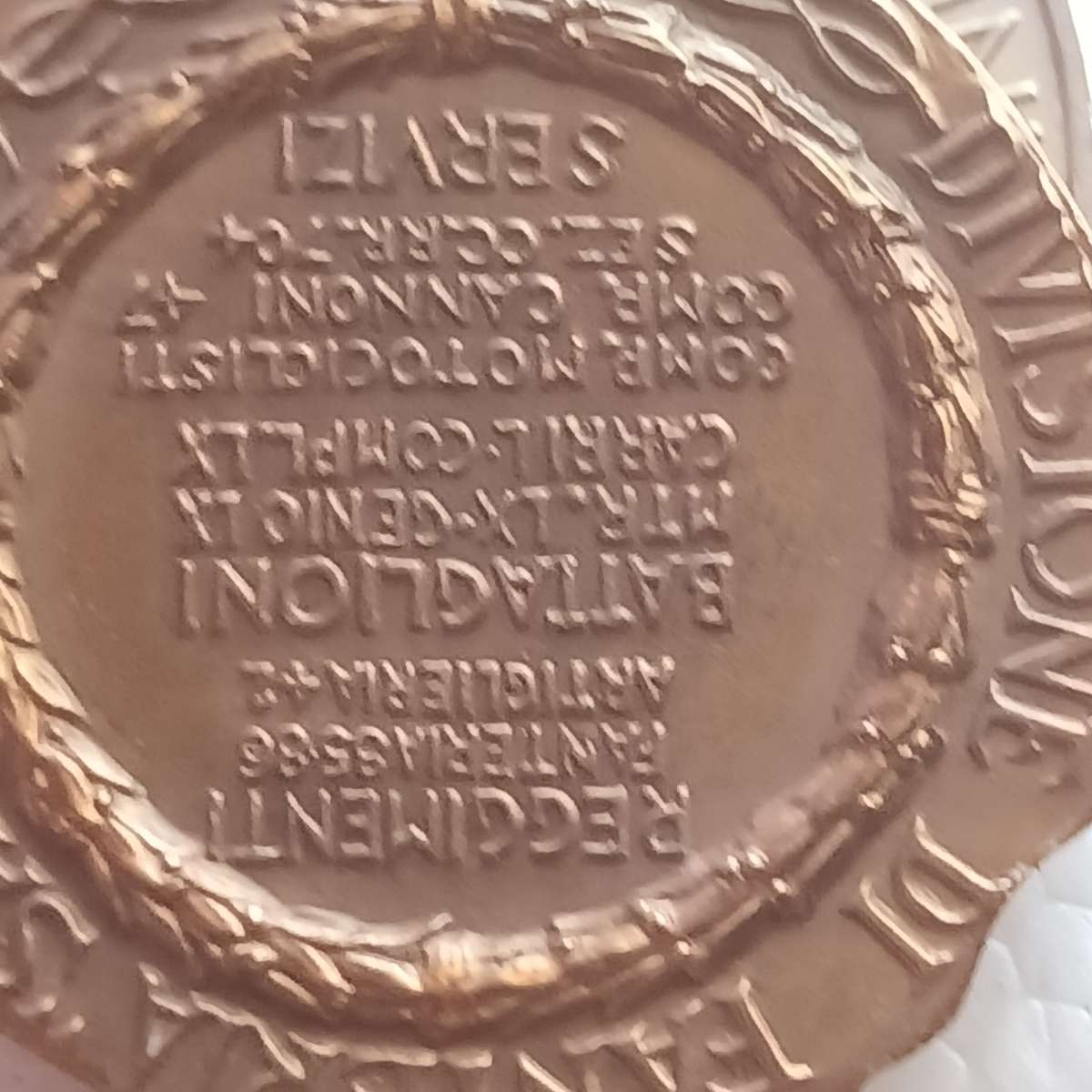 Italy 2nd Regiment Medal