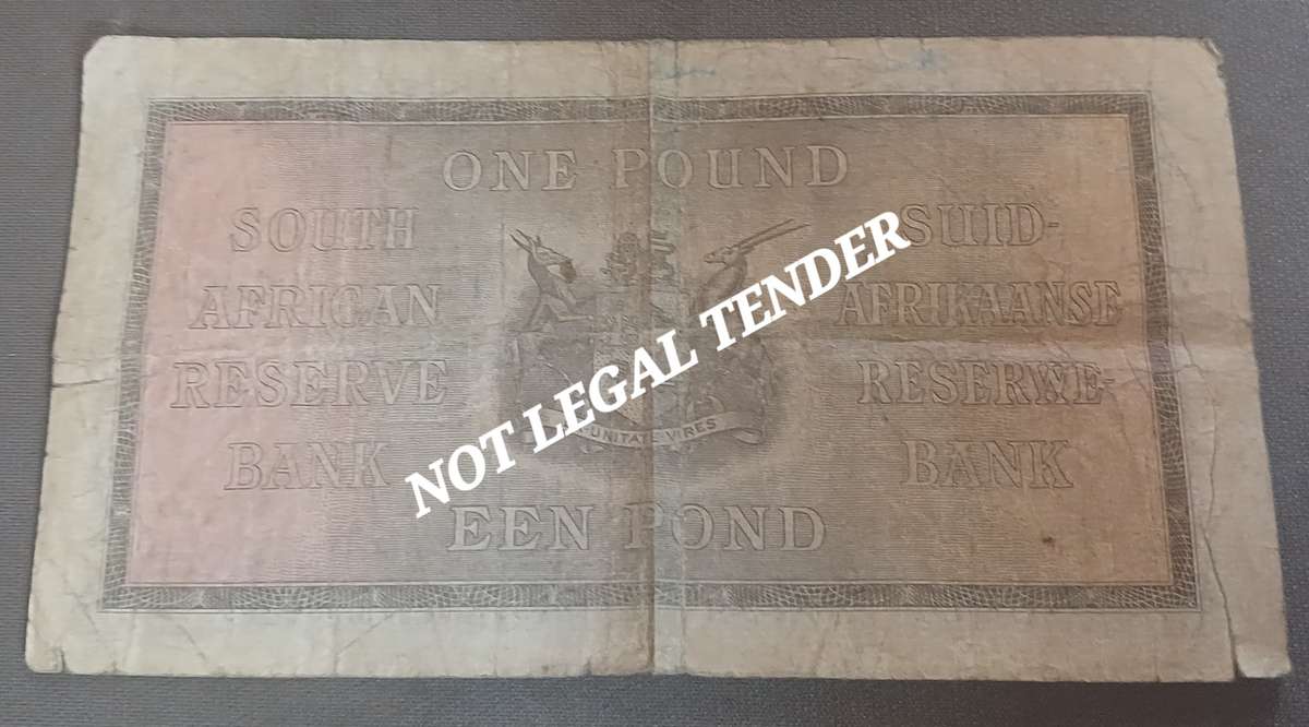 SOUTH AFRICAN ONE POUND WH CLEGG - A/25 459196