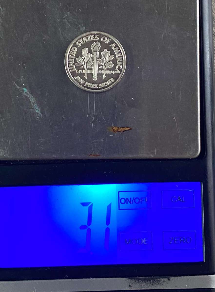  oz Silver Ronald Reagan fantasy dime: .999 SILVER