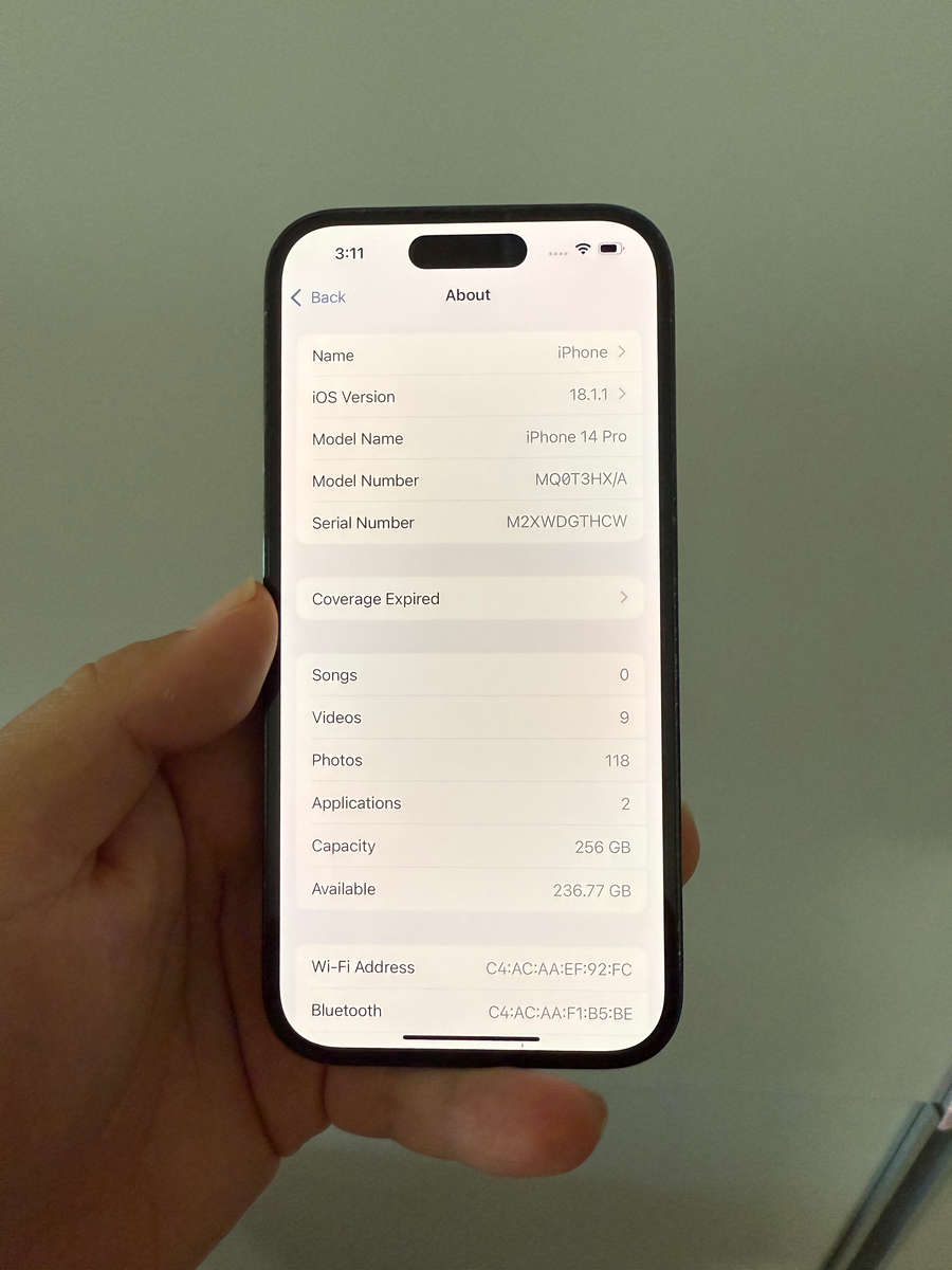 Apple iPhone 14 Pro 256GB - Space Black