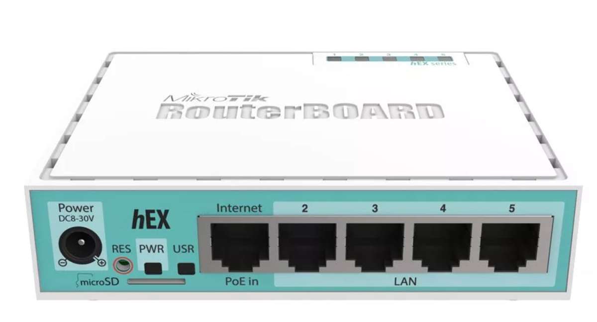 MikroTik hEX 5 Port Gigabit Desktop Router | RB750Gr3