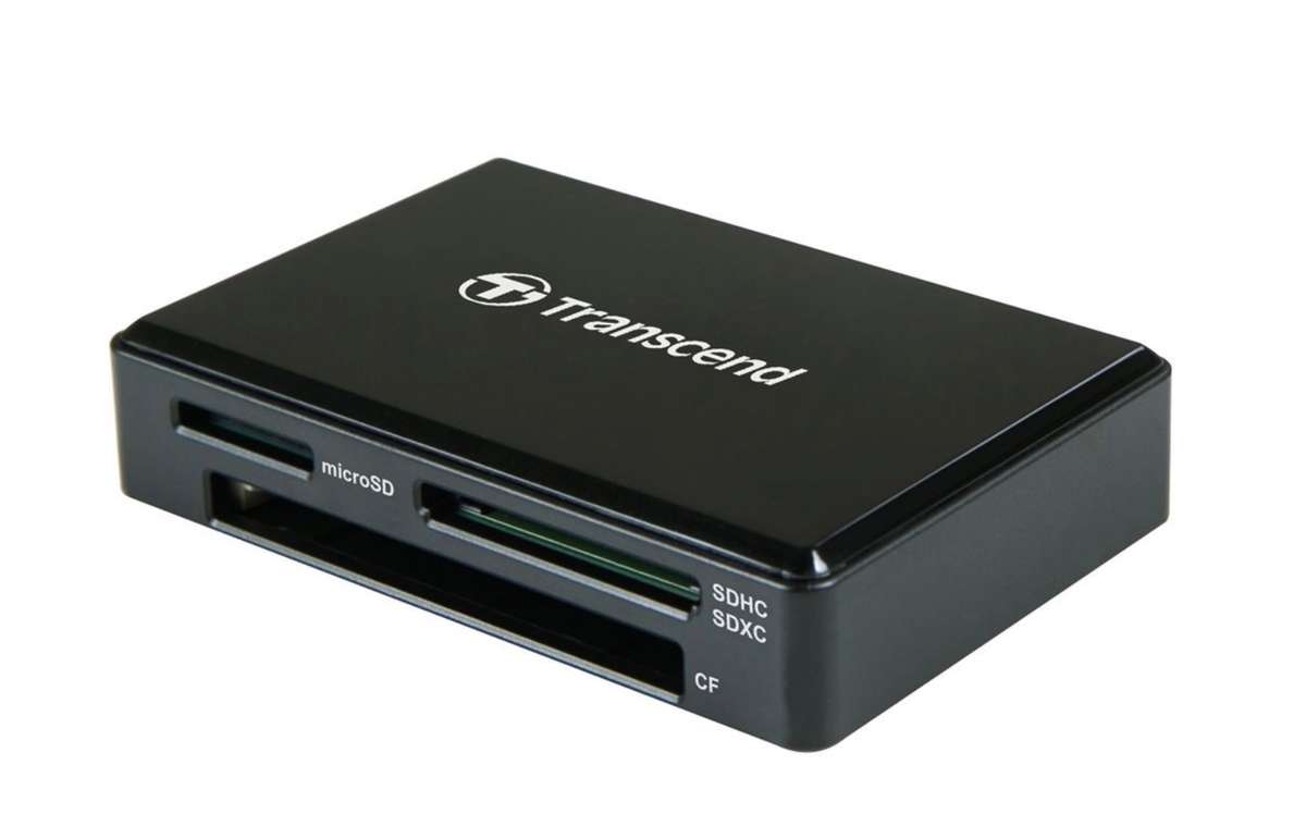 Transcend RDC8 USB Card Reader - Black and 3 SD Cards