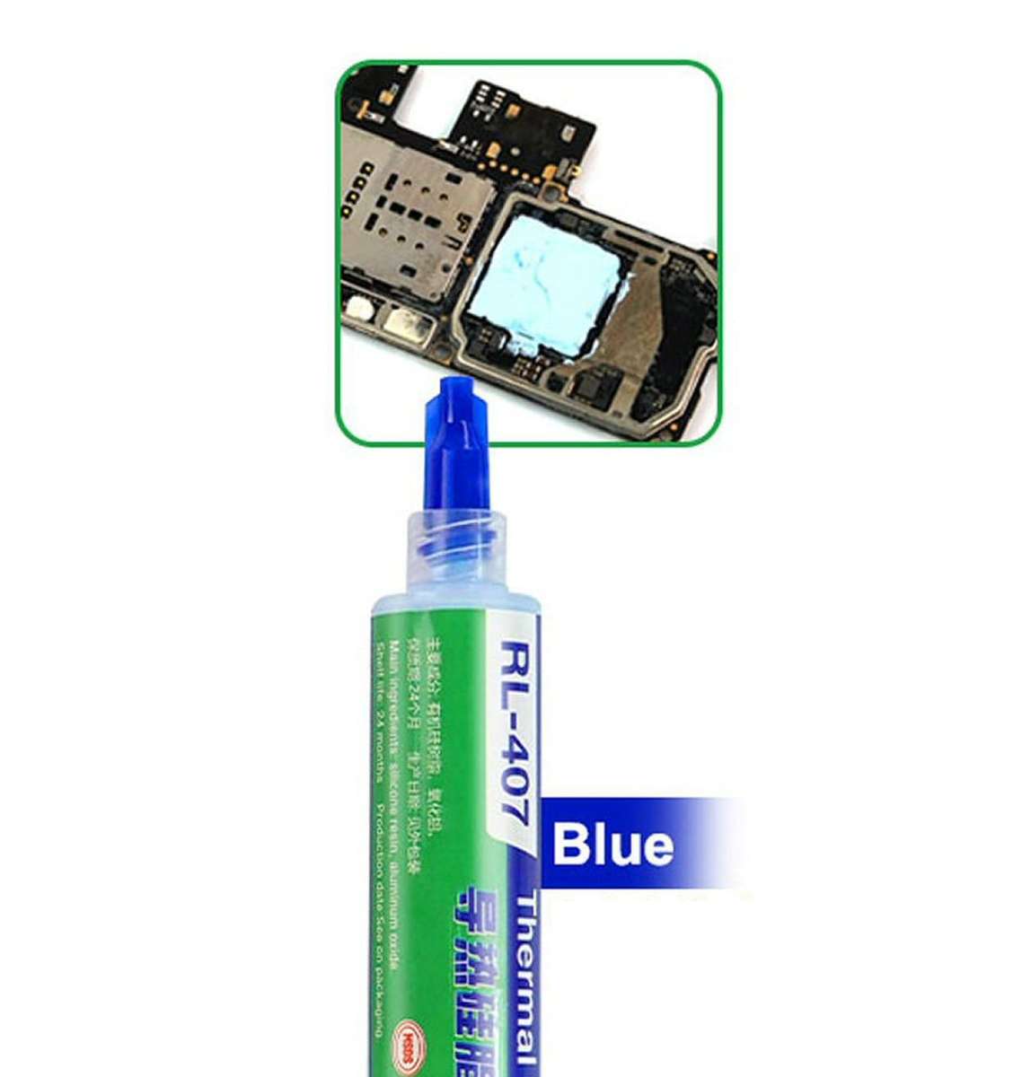 Thermal Paste RL-407 - Silicone Thermal Paste - 20g (Blue Colour)(High Quality)(Local Stock)