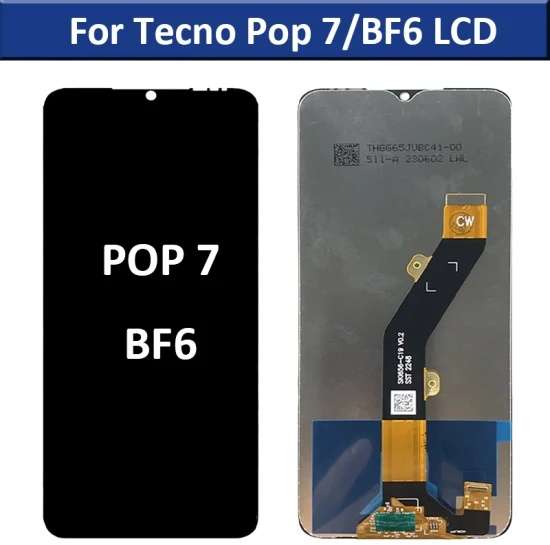 Tecno Pop 7 LCD Screen - LCD Screen Touch Digitizer Assembly (Local Stock)