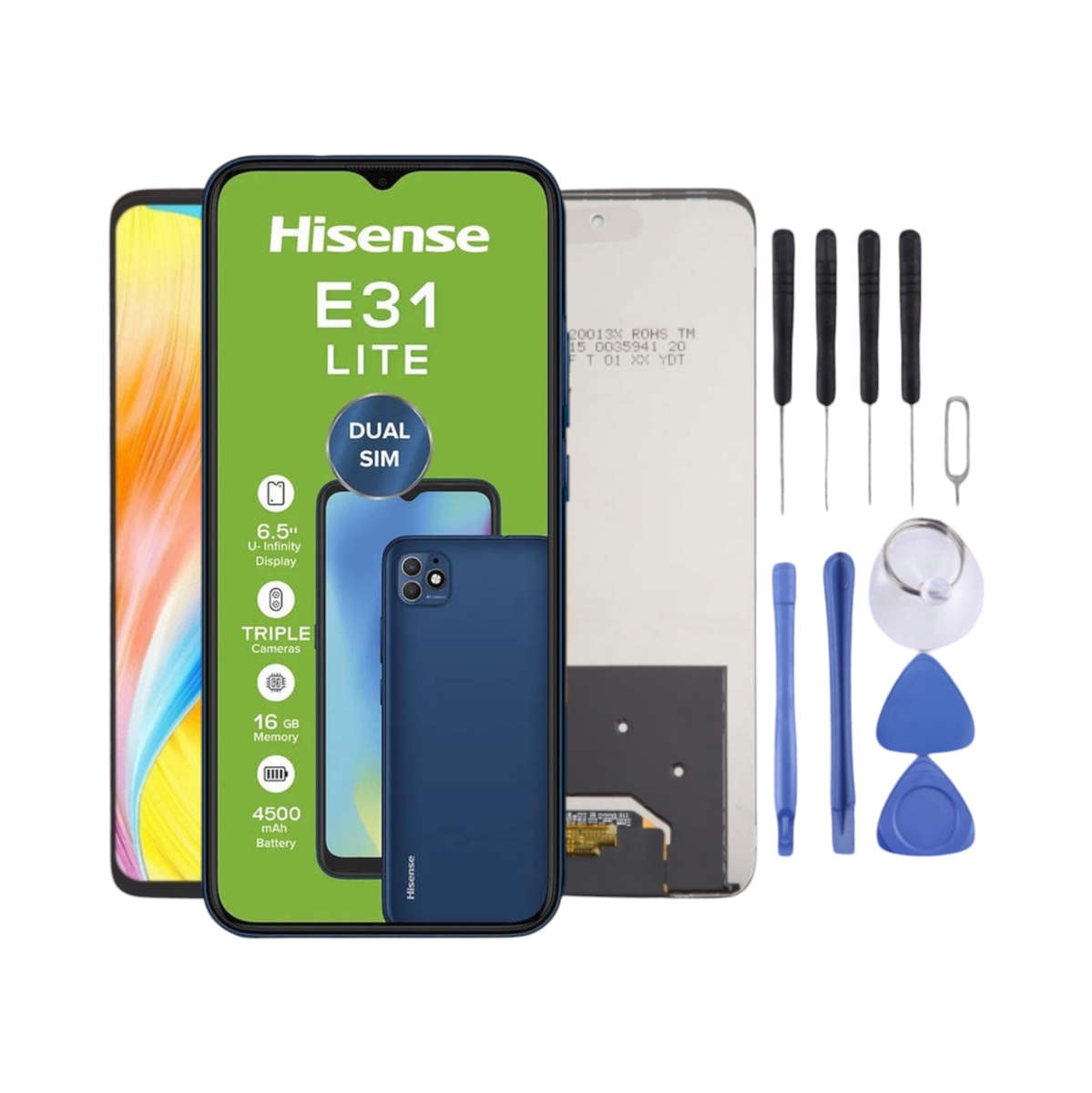 Hisense E31 Lite LCD Screen - LCD Touch Digitizer Assembly with Tools (Local Stock)