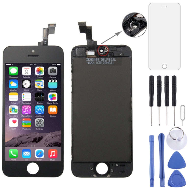 LCD Screen for iPhone 5S - LCD Screen Touch Digitizer Assembly with Tools (Black)(Local Stock)