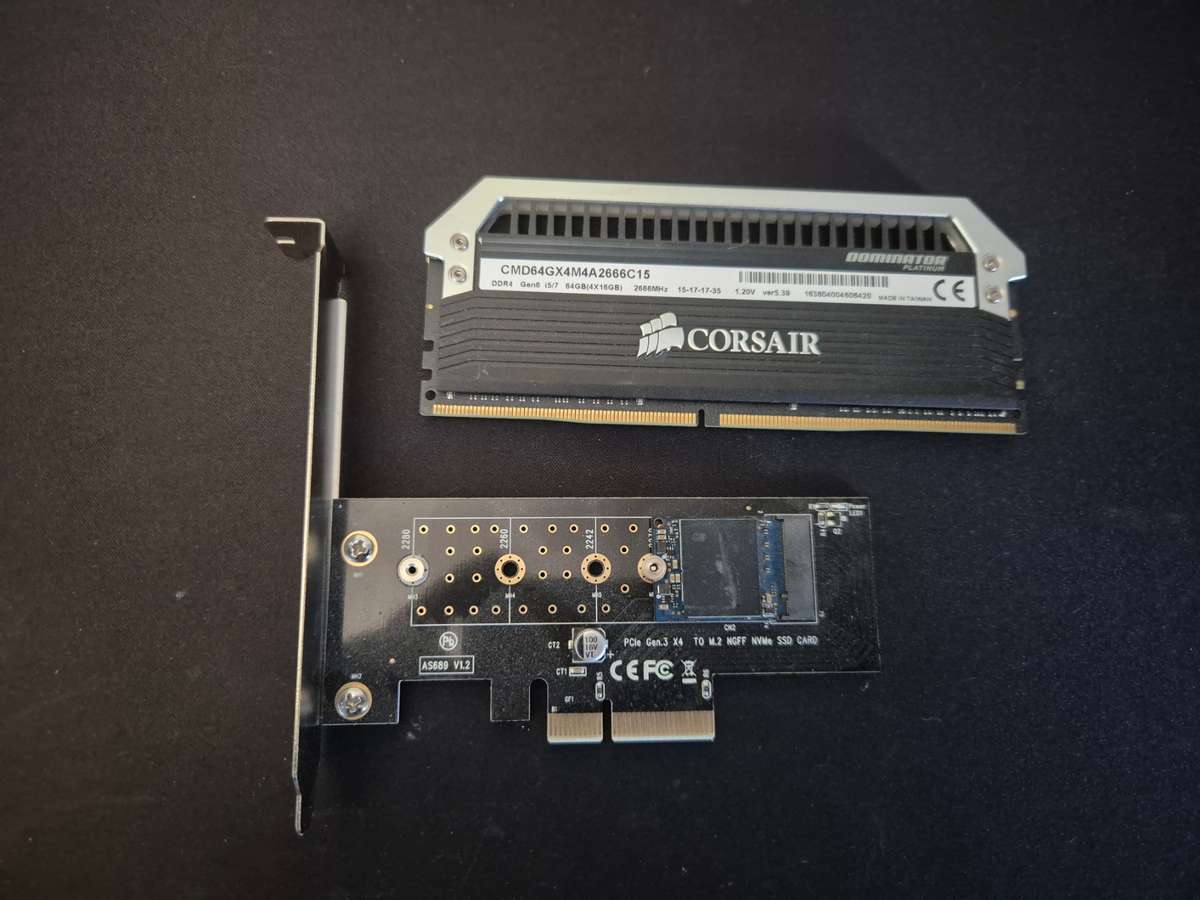 Core I5 7500t, Corsair 16GB RAM + extras