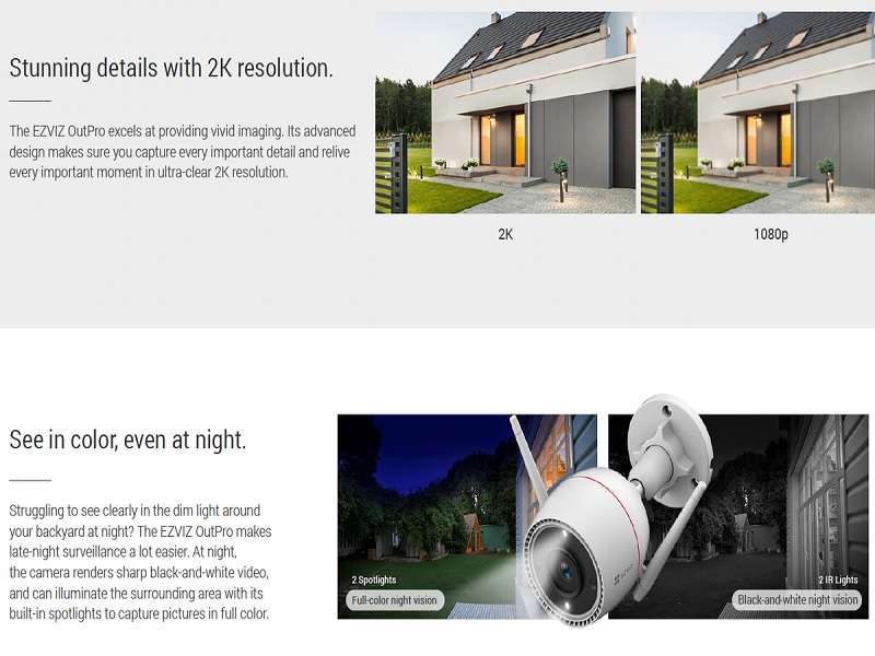 USED EZVIZ Cs-C3Tn-3Mp 2.8Mmsmart Home Camera