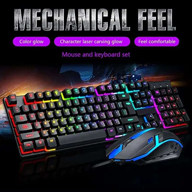 OPENBOX-ZORNWE Gaming Combo Wired Keyboard Mouse 7 COLORS BACKLIGHT