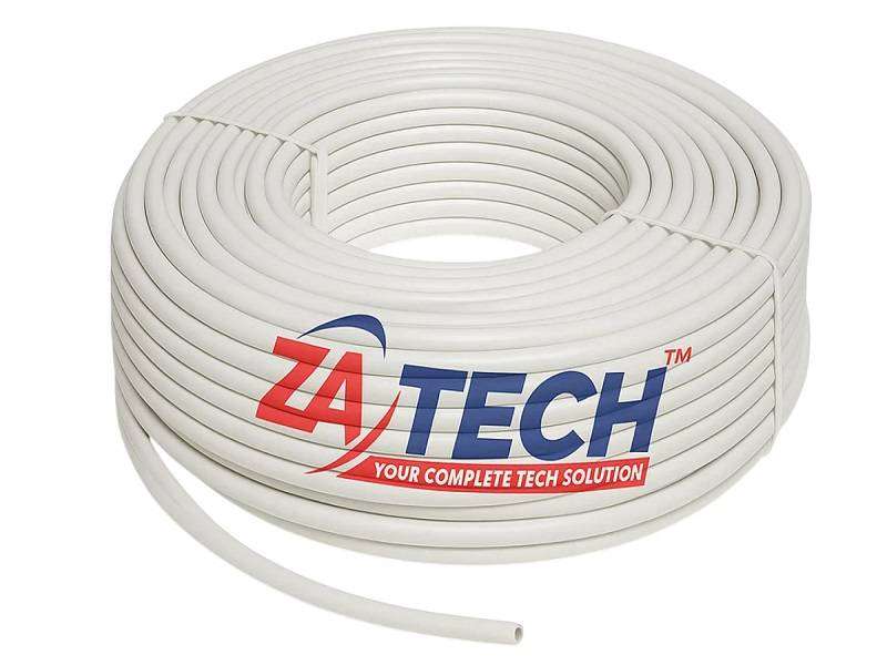 ZATECH Rg6 Approx 100Mtr 64 Braid White