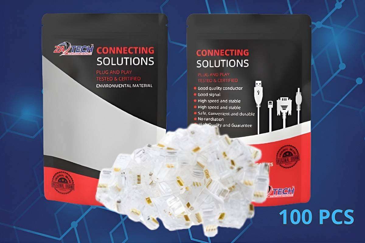 ZATECH Rj45 -Cat5 Connector 100 Pcs