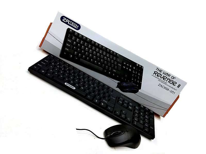 USED ZATECH Combo Wired Keyboard Mouse