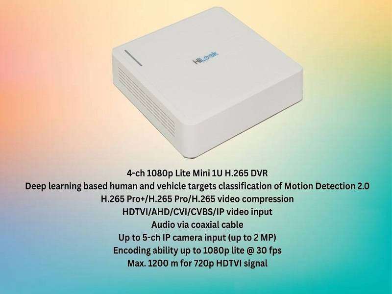 HiLook 4 Channel CCTV Kit 4 Cameras, DVR, ZATECH Cables & Junction Boxes