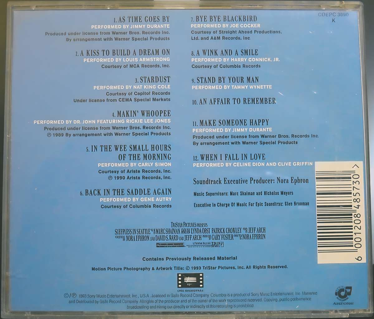 SLEEPLESS IN SEATTLE soundtrack CD