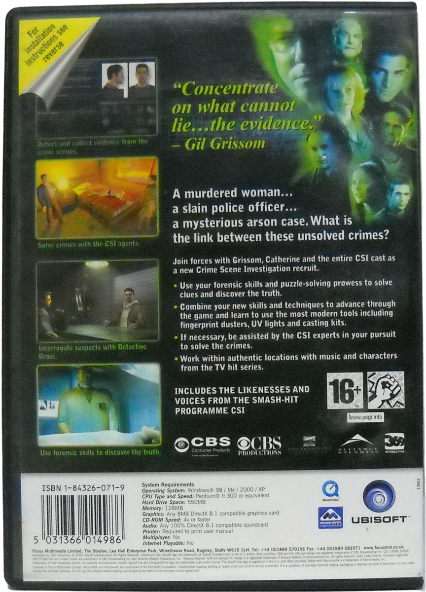 CSI: Crime Scene Investigation PC Game