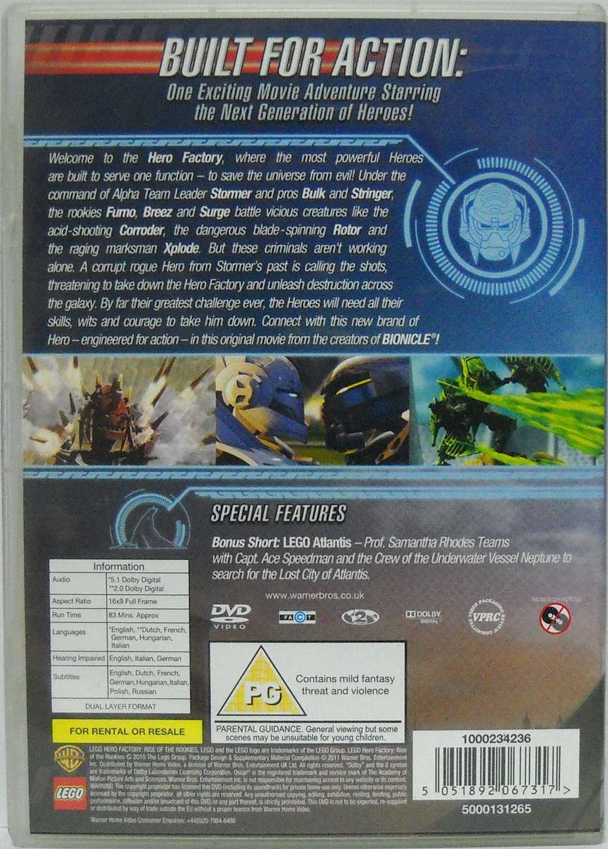 Lego Hero Factory - Rise of the Rookies (DVD)