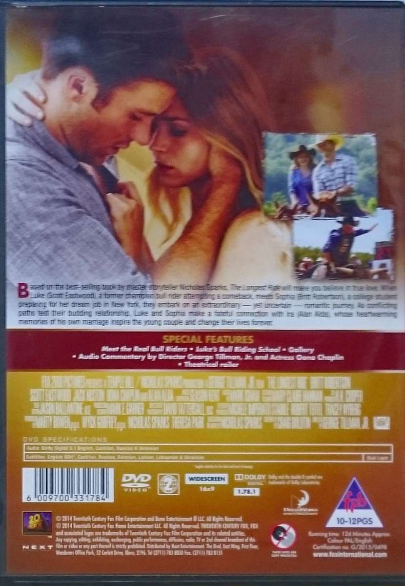 The Longest Ride DVD