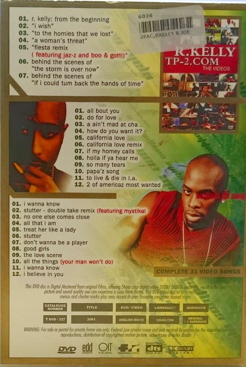 2 Pac R Kelly Joe Collection DVD