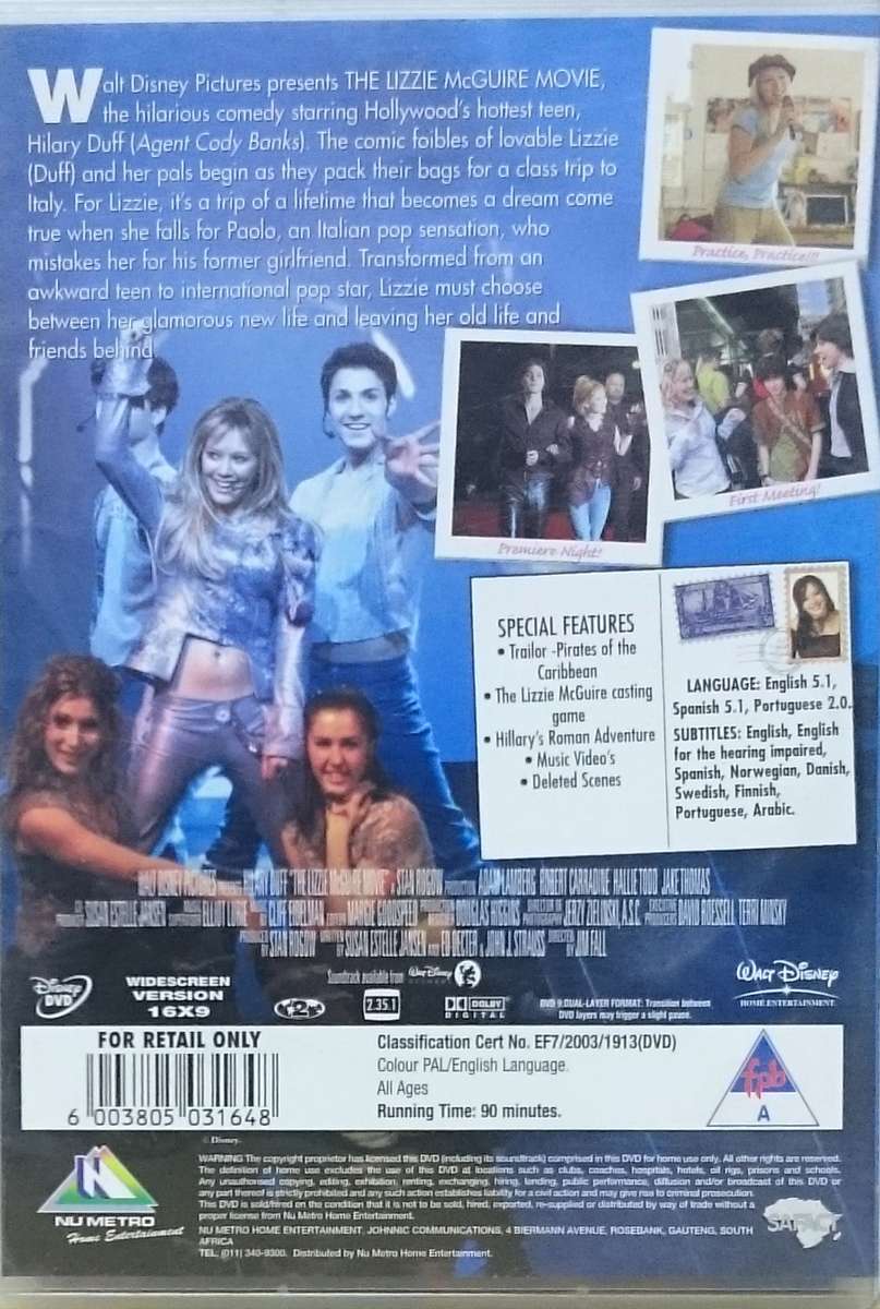 The Lizzie Mcguire Movie DVD