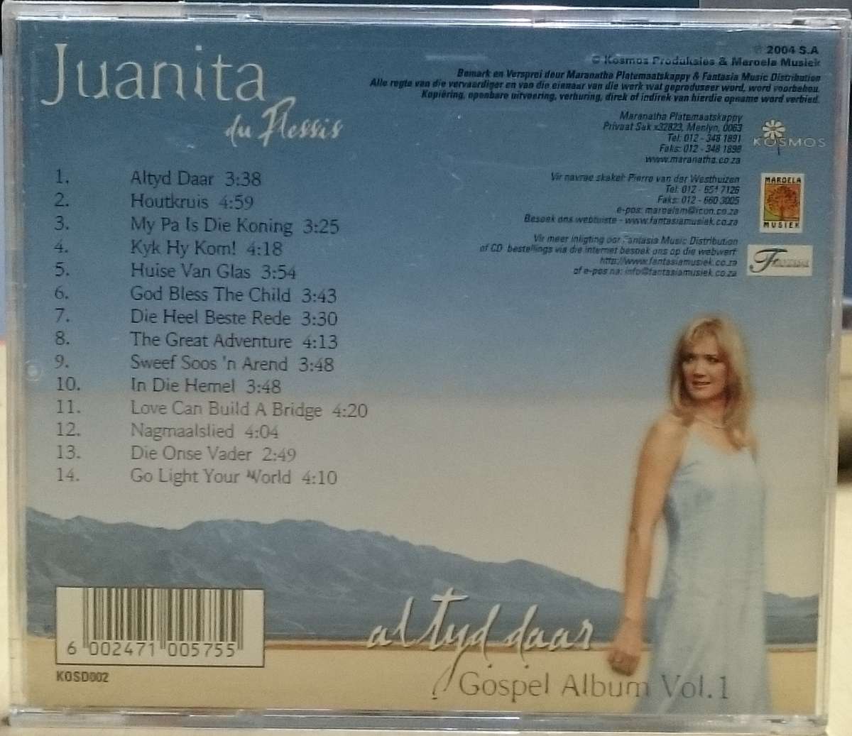 Juanita du Plessis altyd daar Gospel Album Vol.1 CD