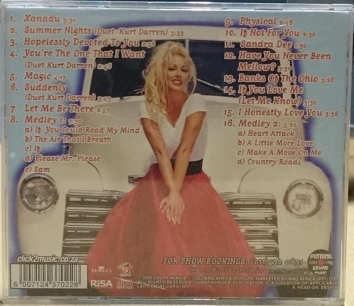 Patricia Lewis Sings Olivia Newton John's Gold Hits CD