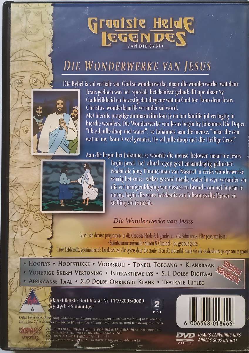DIE WONDERWERKE VAN JESUS dvd