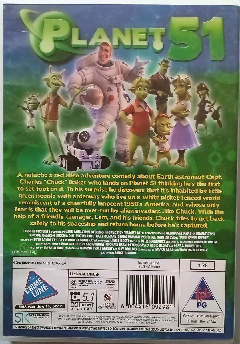 PLANET 51 dvd
