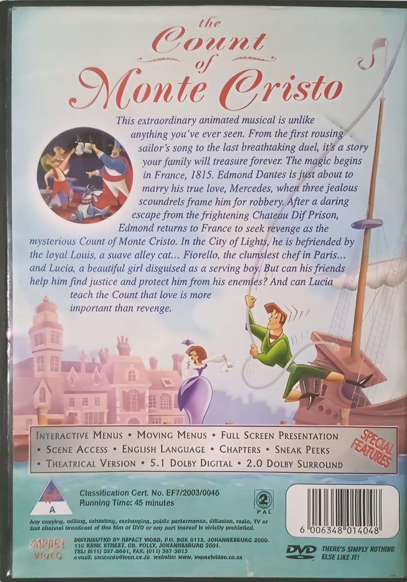 THE COUNT OF MONTE CRISTO DVD