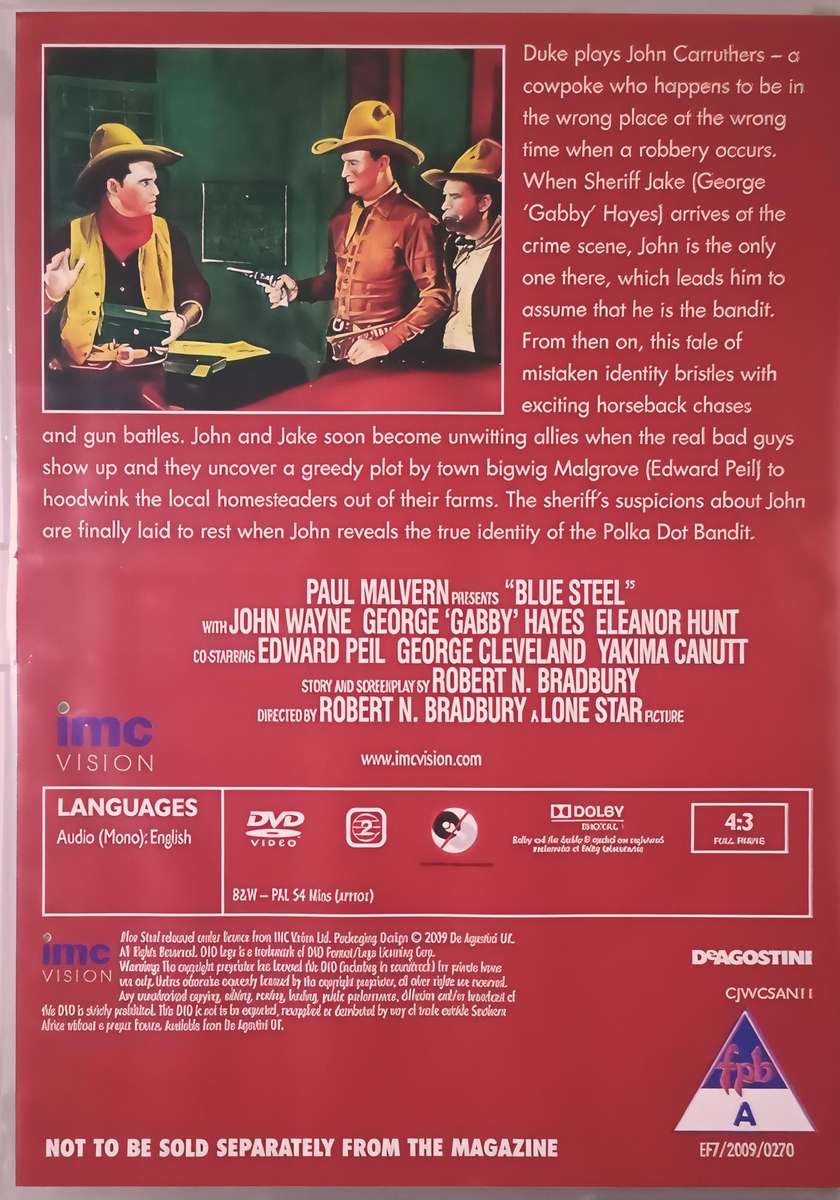 BLUE STEEL (Monochrome DVD)